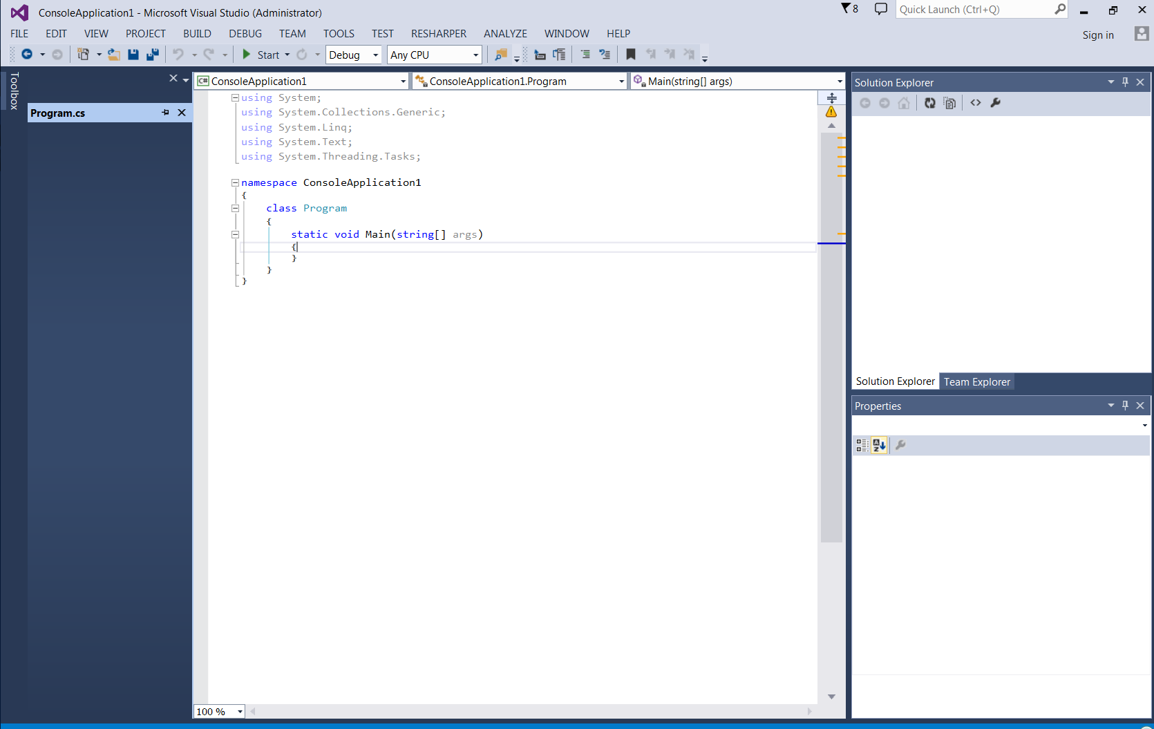 Visual Studio Doesnt Show Nothing During Start Up